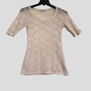 Maurices White Lace Top Size S